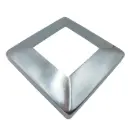 Square Base Plate Cover 65x65 for 30mm Bolt Down Post - Steel Zinc 