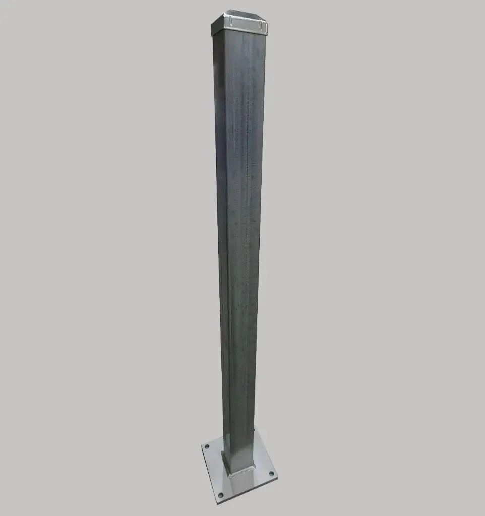 Custom Post Galvanised Steel with Base Fixing Plate 