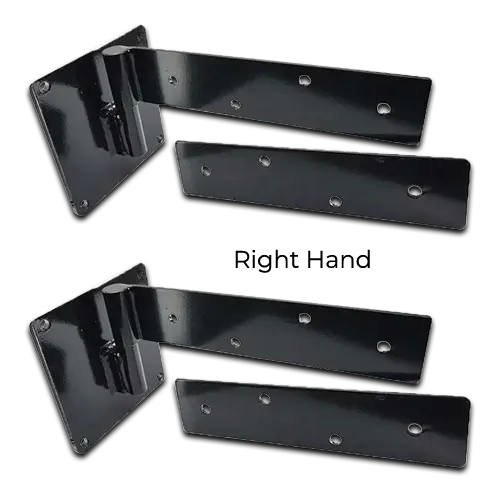 Heavy Duty Steel Gudgeon Strap Timber Gate Hinge Left Side Powder coated Satin Black - Pair