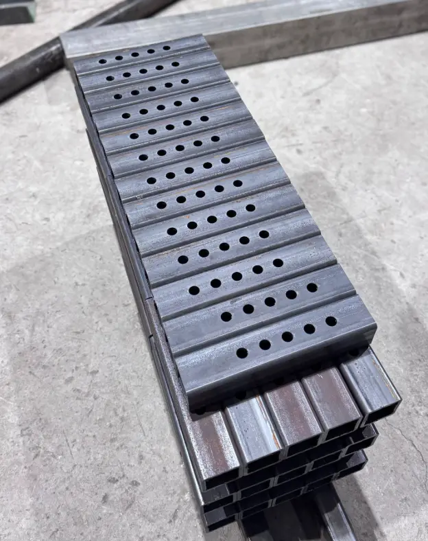 Custom Laser Cut Steel Tube 150x50x2mm - Per Meter