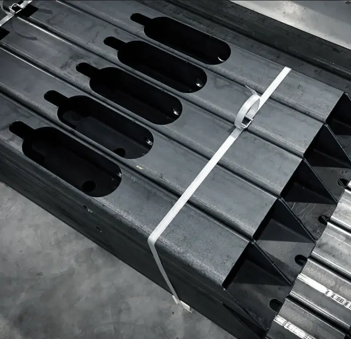 Custom Laser Cut Galvanised Steel Tube 40x40x2mm 