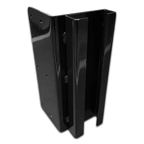 Heavy Duty Sliding Gate Block Holder - Adjustable 280x80x26mm with Bracket - Satin Black