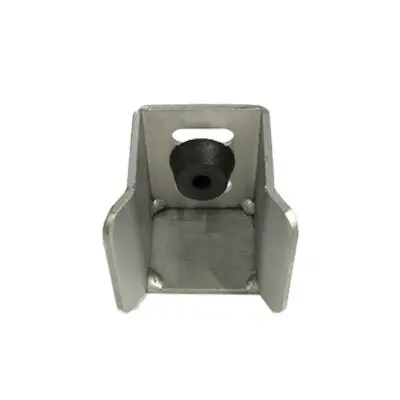 Sliding Gate Holder with Top Cap and Rubber Stop- For 90mm Post - Steel 