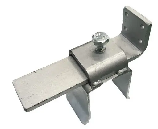 Steel Sliding Block Holder - 100mm, Top Cap, Rubber Stop, Mounting Bracket