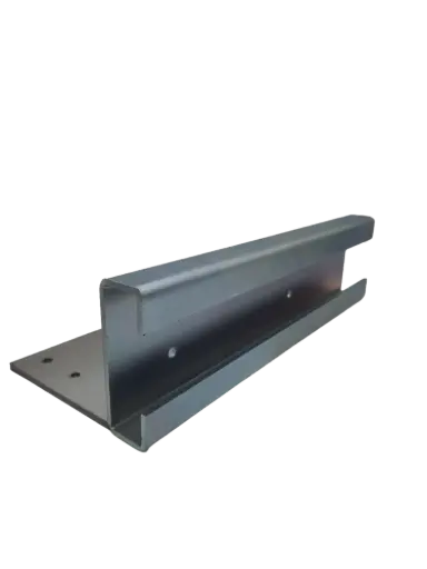 [SBHD370] Heavy Duty Sliding Gate Block Holder - Adjustable 280x80x26mm with Bracket - Galvanised Steel - No Colour Raw