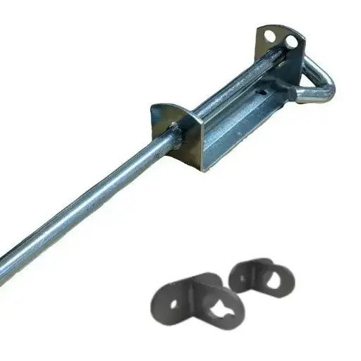 [DB450L] SCREW IN LUGS + Heavy Duty Steel Drop Bolt 450mm Long 16mm Dia - Zinc Finished