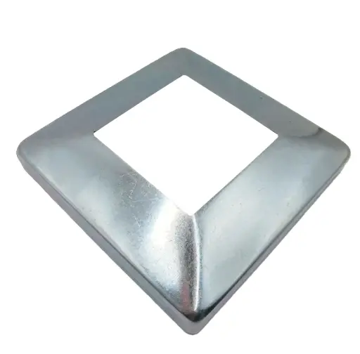 [BC656ZC] Square Base Plate Cover 65x65 for (Any Post Size) Bolt Down Post - Steel Zinc 