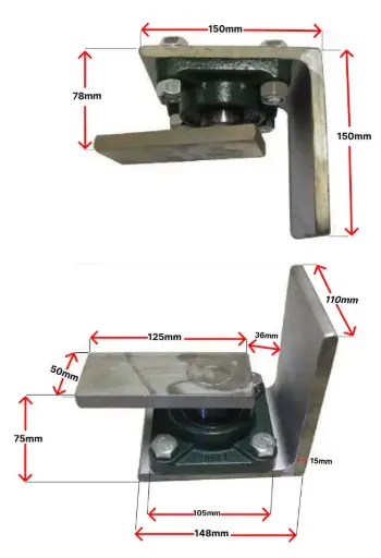 [HN403] Heavy Duty Bearing Hinges  2000 kg - Top & Bottom hinge