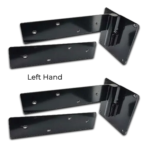 [HN626] Heavy Duty Steel Gudgeon Strap Timber Gate Hinge LH Left Side Powder coated Satin Black - Pair