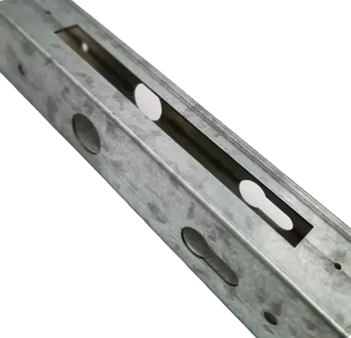 [LT50EUR20] Lock Tube Box 50x50x1.6mm EURO To Suit Viro Insert Mortice Lock - 50x50 Frame, 30mm Backset, GALV Galvanised Steel- For Swing Gates 2000mm