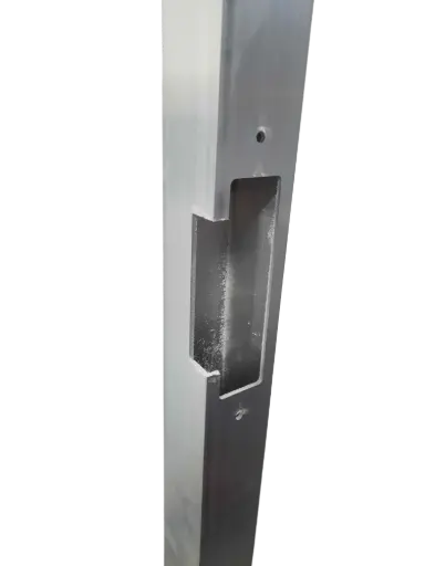 [LTS50LKT20L] Lock Tube Box LOCKTON 50x50x1.6mm with GALV Galvanised Steel LEFT HAND STRIKER BOX 2000mm