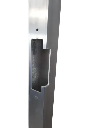 [LTS50LKT20R] Lock Tube Box LOCKTON 50x50x1.6mm with RIGHT HAND STRIKER BOX  GALV Galvanised Steel 2000mm